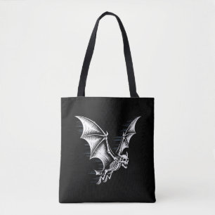 Gruseliger Skelett-Fledermaus-Halloween-Schrecklic Tasche