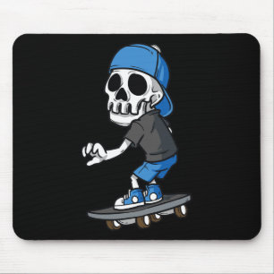 Gruseliger Skelett-Skateboard fahrender Skater Sch Mousepad