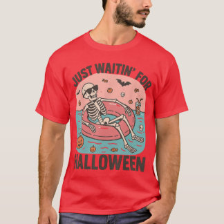 Gruseliger Sommer-Skelett, das nur auf Halloween w T-Shirt