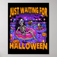 Gruseliger Sommer-Skelett-Witz, der auf Halloween