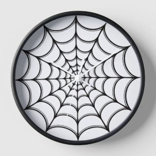 Gruseliger Spinnennetz-Halloween-Wanduhr Uhr