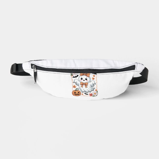 Gruseliger Spitzen-Geist Halloween Bauchtasche (Vorderseite)