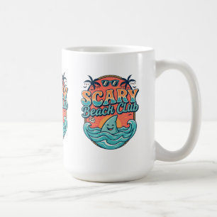 Gruseliger Strandclub Lustiger Vintage-Strand-Kaff Kaffeetasse
