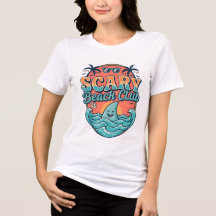 Gruseliger Strandclub Lustiges Retro-Strand-T-Shir