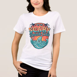 Gruseliger Strandclub Lustiges Retro-Strand-T-Shir Tri-Blend Shirt