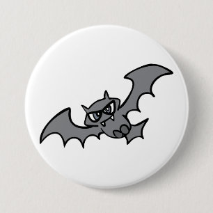 Gruseliger süßer böser Vampirfledermaus Button