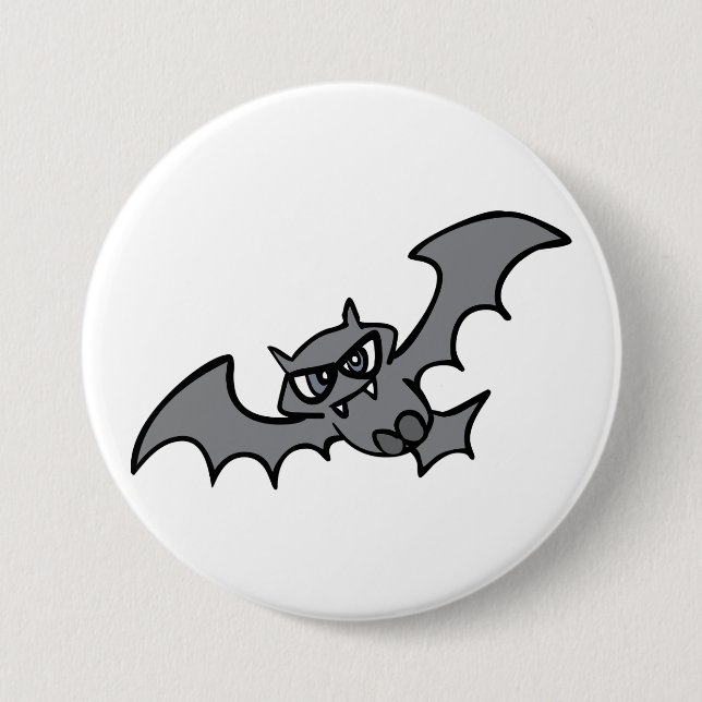 Gruseliger süßer böser Vampirfledermaus Button (Vorderseite)