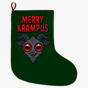 Gruseliger Süßer Fröhlicher Krampus Großer Weihnachtsstrumpf