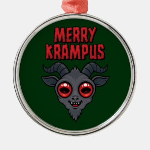 Gruseliger Süßer Fröhlicher Krampus Ornament Aus Metall