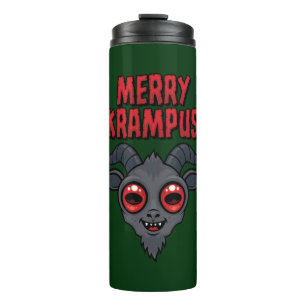 Gruseliger Süßer Fröhlicher Krampus Thermosbecher