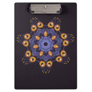 Gruseliger süßer Mandala-Monster-Art Halloween-Kre Klemmbrett