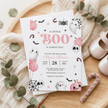 Gruseliger süßer rosa Little Boo Baby Shower