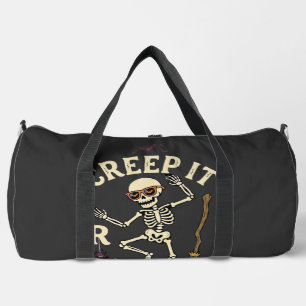 Gruseliger Tanz-Skelett-Kürbis-Besen_1 Duffle Bag
