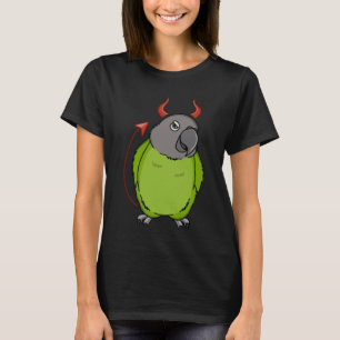 Gruseliger Teufelskostüm-Papagei I Graukopf-Conure T-Shirt