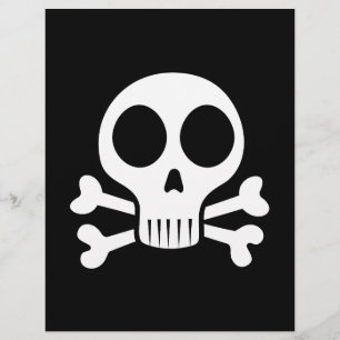 gruseliger Totenkopf auf schwarzem Hintergrund Flyer