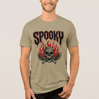 Gruseliger Totenkopf-Halloween-T-Shirt Tri-Blend Shirt