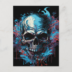 Gruseliger Totenkopf Postkarte