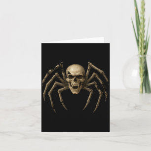 Gruseliger Totenkopfspinne - Y Gothic Halloween Ko Karte