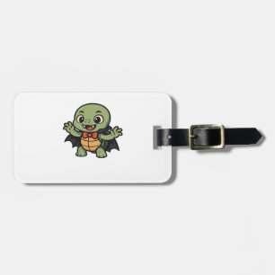 Gruseliger Turtle-Vampir-Halloween-Oversized-T-Shi Gepäckanhänger