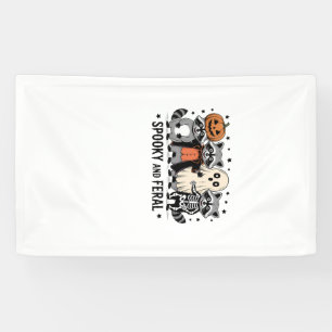Gruseliger und verwilderter lustiger Halloween-Was Banner