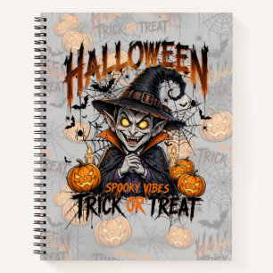 Gruseliger Vampir-Halloween-Notizbuch-Journal Notizbuch