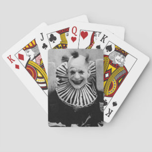 Gruseliger Vintage-Clown Spielkarten