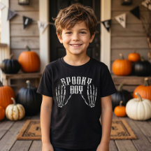 Gruseliger Vintage-Skelett-Halloween-Jungen