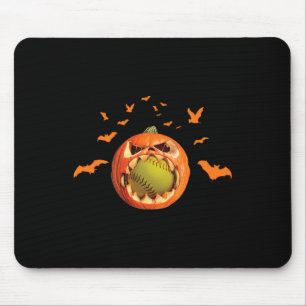 Gruseliger weicher Jack O'lantern-Kürbis Halloween Mousepad