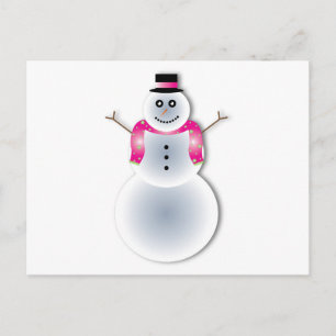 gruseliger Weihnachts-Schneemann Feiertagspostkarte
