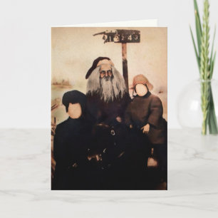 Gruseliger Weihnachtsmann-Weihnachtskarte Feiertagskarte