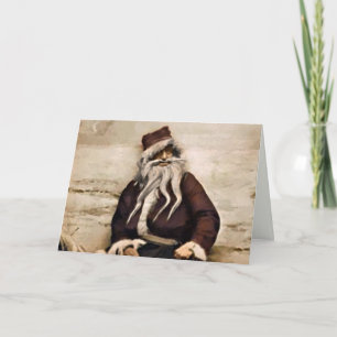 Gruseliger Weihnachtsmann-Weihnachtskarte Feiertagskarte