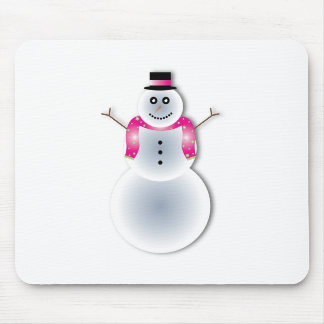 gruseliger Weihnachtsschneemann Mousepad (Vorne)