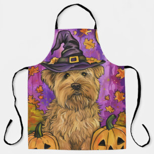 Gruseliger Wheaten Terrier Hund Halloween Hexe Kür Schürze