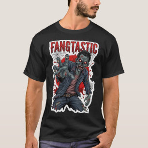 Gruseliger Zombie, der mit leuchtenden Augen herau T-Shirt