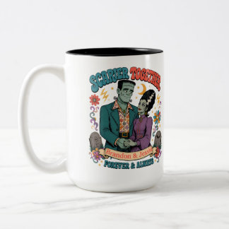 Gruseliger Zusammen- Für immer und ewig Halloween Zweifarbige Tasse