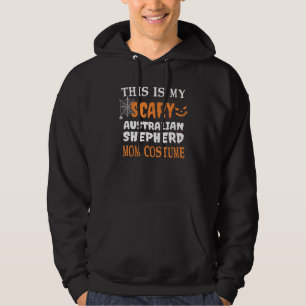 Gruseliges Australian Shepherd Mom Kostüm Hund Hal Hoodie