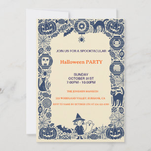 Gruseliges dunkles Spukhaus Halloween-Party Einladung