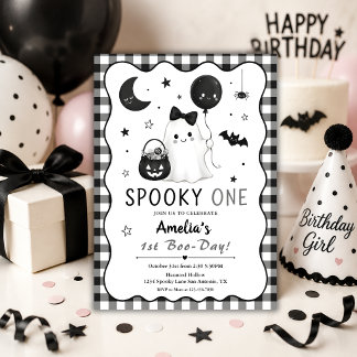 Gruseliges Einjähriges Halloween Erster Geburtstag Einladung