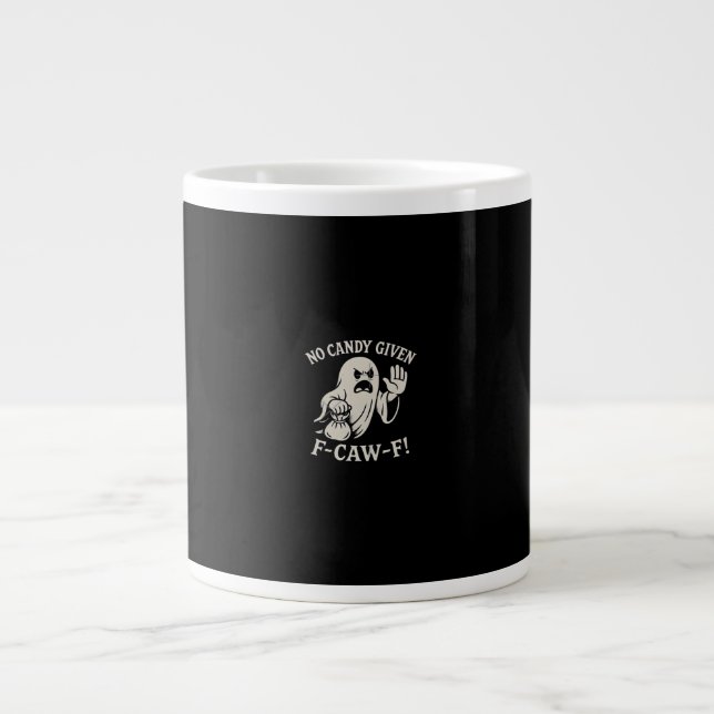 Gruseliges F-Caw-F-Grafik ohne Rücksicht Jumbo-Tasse (Vorderseite)