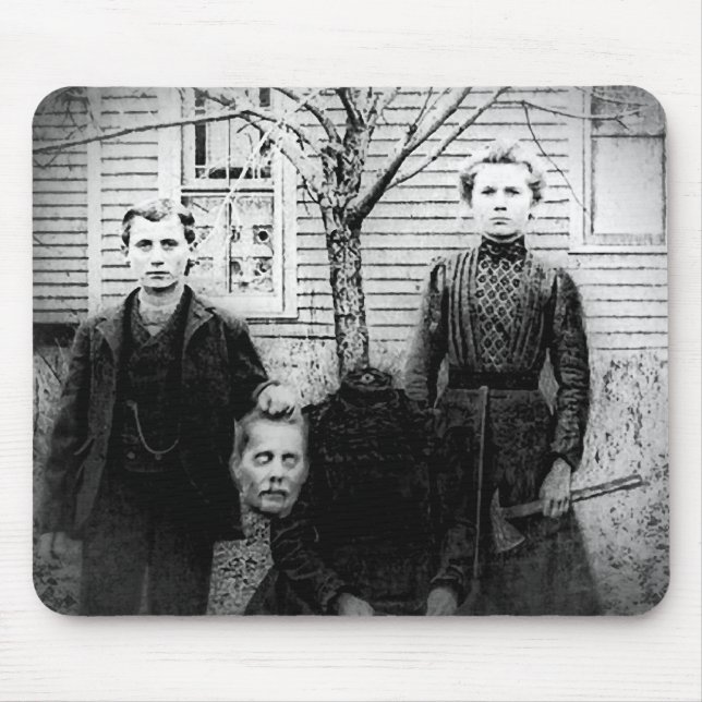 Gruseliges Familien-Porträt, kopflose Mousepad (Vorne)