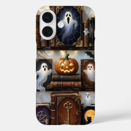 Gruseliges gemütliches iPhone-Case Geist-Kürbis-Bü iPhone 16 Hülle