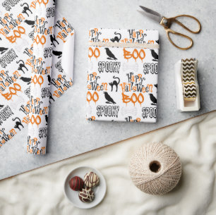 Gruseliges glückliches Halloween-Geschenk Geschenkpapier