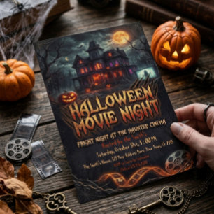Gruseliges Halloween-Filmnacht im Spukhaus Einladung