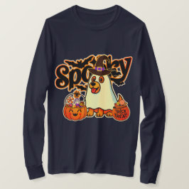 Gruseliges Halloween-Geist-Kürbis-Langarmshirt f T-Shirt
