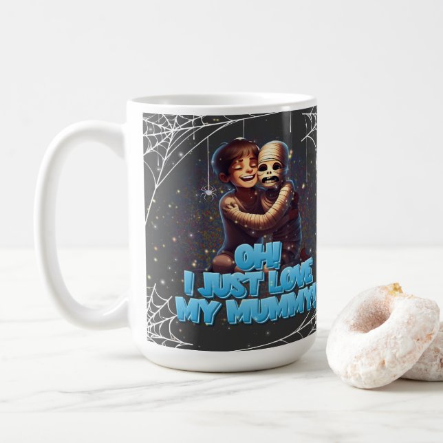 gruseliges Halloween! 🎃 Kaffeetasse (Mit Donut)