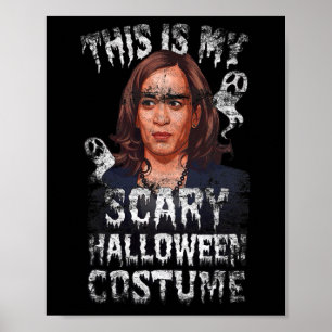 Gruseliges Halloween Kamala Harris Trump Wahl Poster