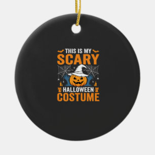 Gruseliges Halloween-Kostüm Kürbis-Hexen-Design Keramik Ornament