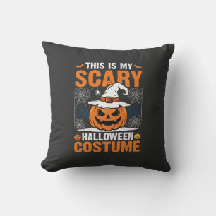 Gruseliges Halloween-Kostüm Kürbis-Hexenhut-Design Kissen