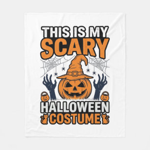 Gruseliges Halloween-Kostüm Kürbis Hexenhut Shirt_ Fleecedecke