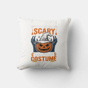 Gruseliges Halloween-Kostüm Kürbis Hexenhut Shirt_ Kissen